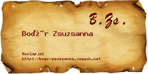 Boér Zsuzsanna névjegykártya