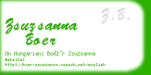 zsuzsanna boer business card